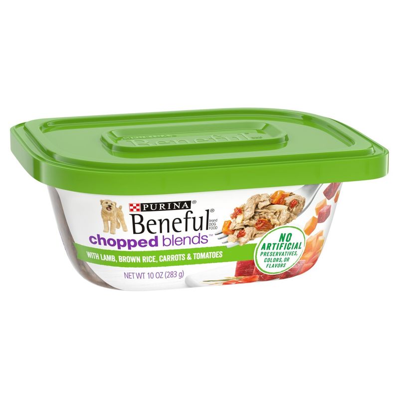 Purina Beneful Chopped Blends with Lamb, Brown Rice, Carrots &amp; Tomatoes Dog Food, 10 oz