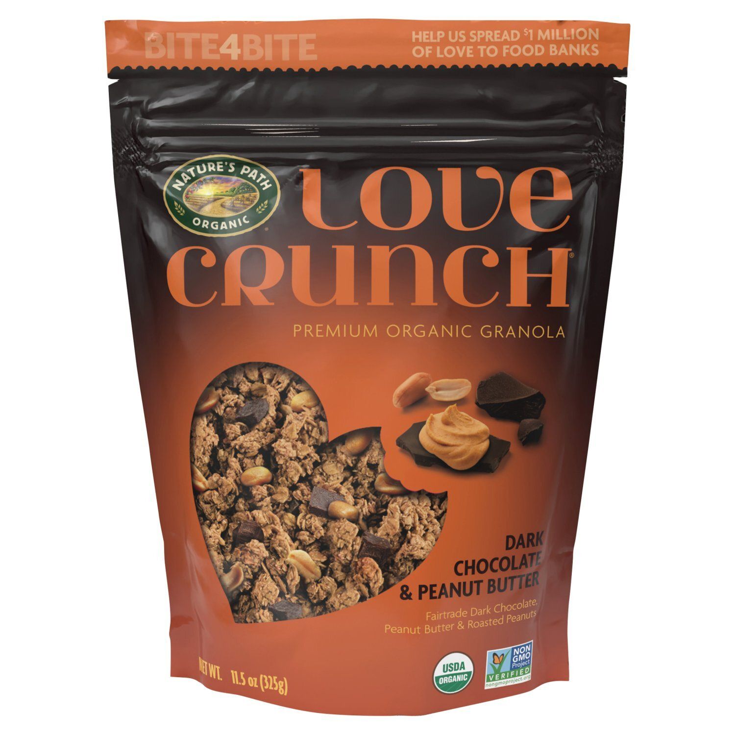 Nature's Path Love Crunch Dark Chocolate &amp; Peanut Butter Granola, 11.5 oz
