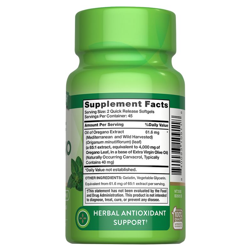 Nature's Truth Oil of Oregano Herbal Supplement, 90 count