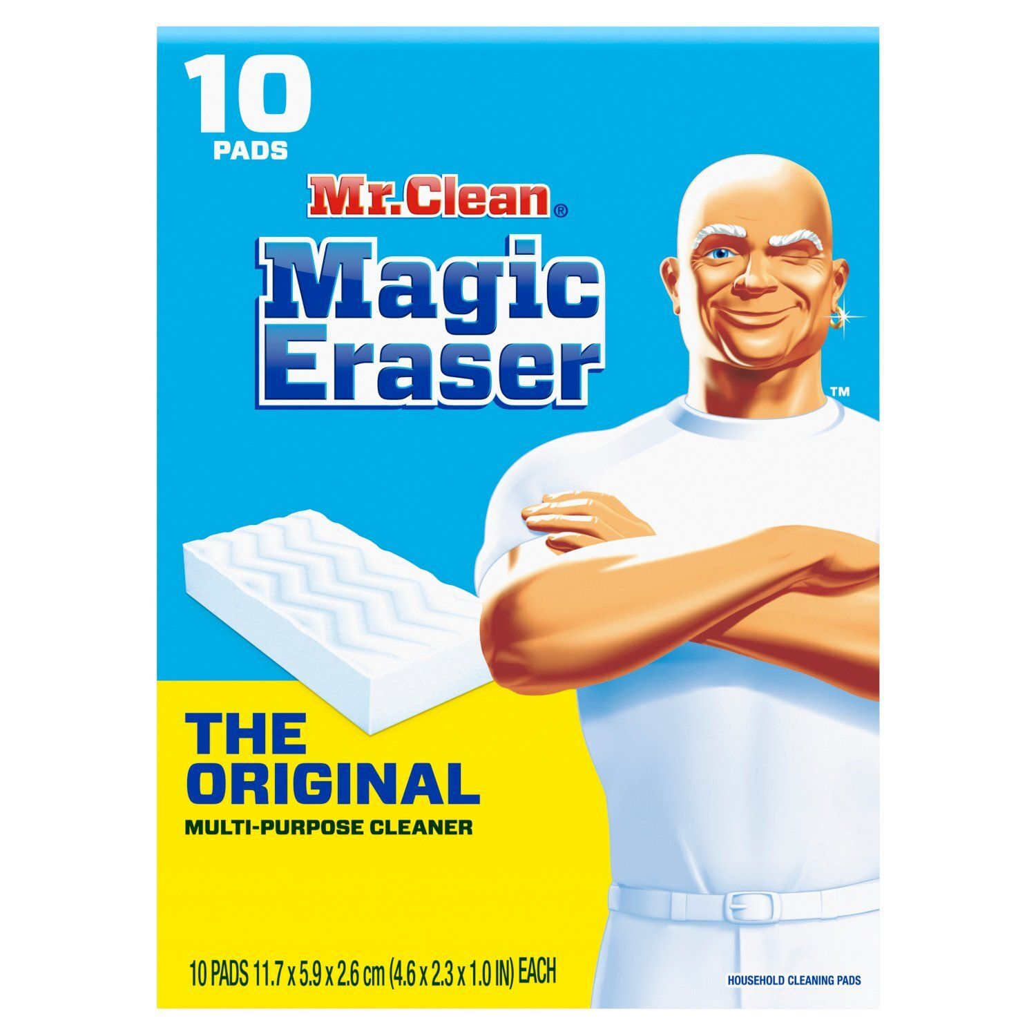 Mr. Clean Magic Eraser The Original Multi-Purpose Cleaner Household Cleaning Pads, 10 count
