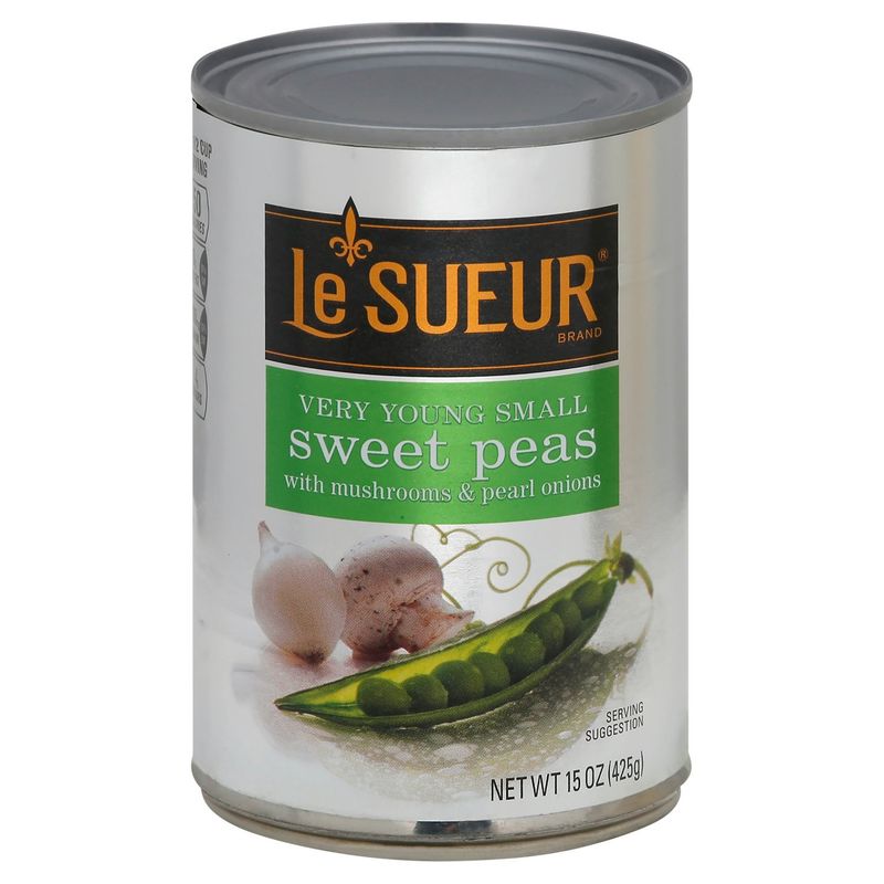 Le Sueur Very Young Small Sweet Peas with Mushrooms &amp; Pearl Onions, 15 oz