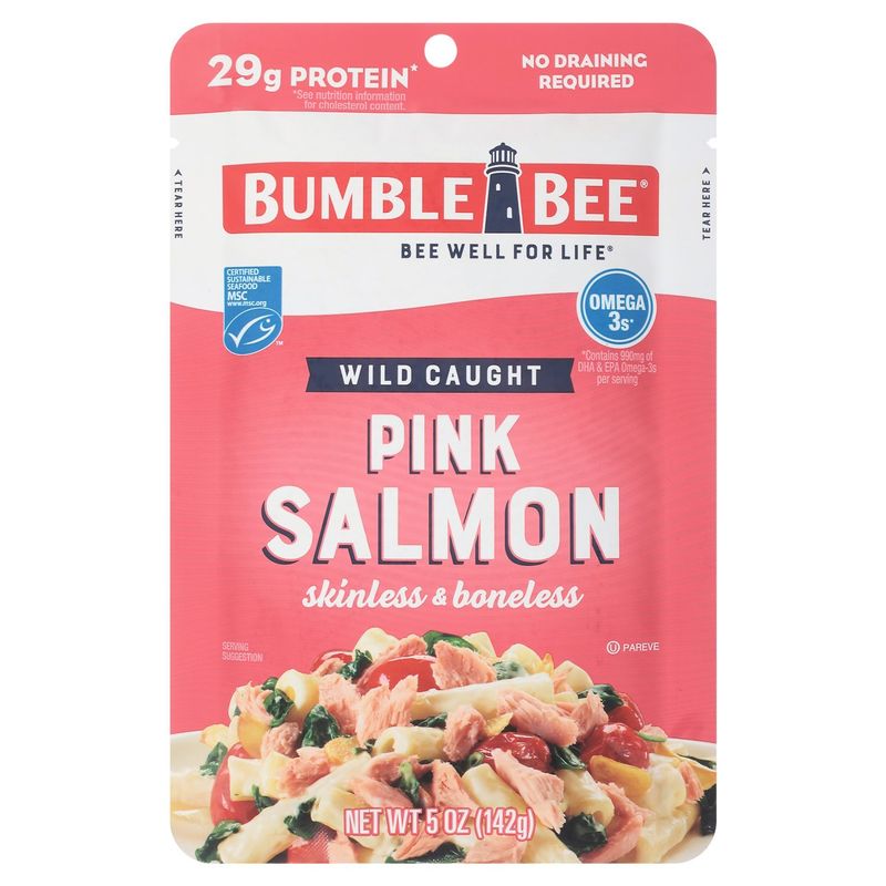 Bumble Bee Wild Caught Skinless &amp; Boneless Pink Salmon, 5 oz