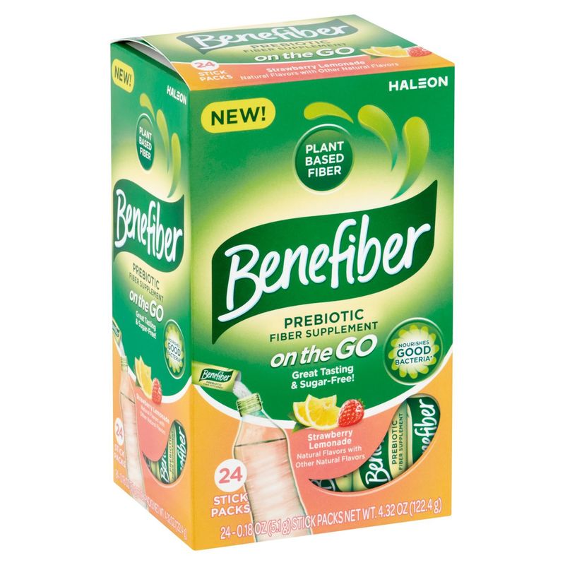 Benefiber Strawberry Lemonade Prebiotic Fiber Supplement, 0.18 oz