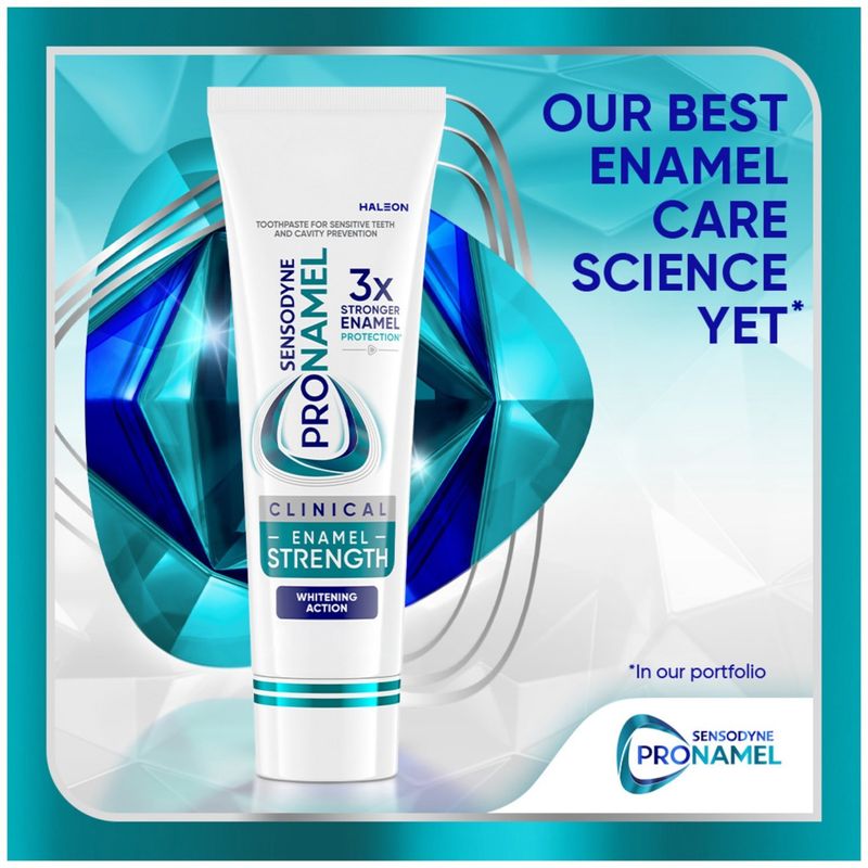 Sensodyne Pronamel Whitening Action Clinical Enamel Strength Toothpaste, 3.4 oz