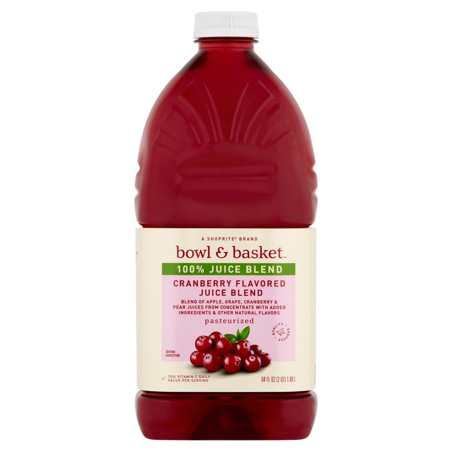 Bowl &amp; Basket Cranberry Flavored 100% Juice Blend, 64 fl oz