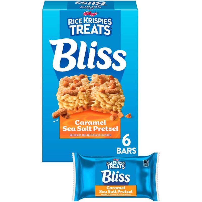 Kellogg's Rice Krispies Treats Bliss Caramel Sea Salt Marshmallow Squares, 0.84 oz, 6 count