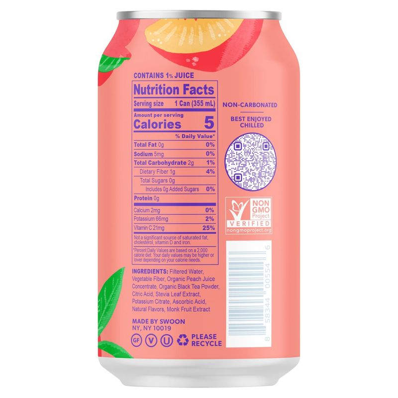Swoon Peach Tea, 12 fl oz