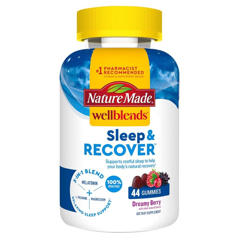 Nature Made Wellblends Sleep &amp; Recover Dreamy Berry Dietary Supplement, 44 count