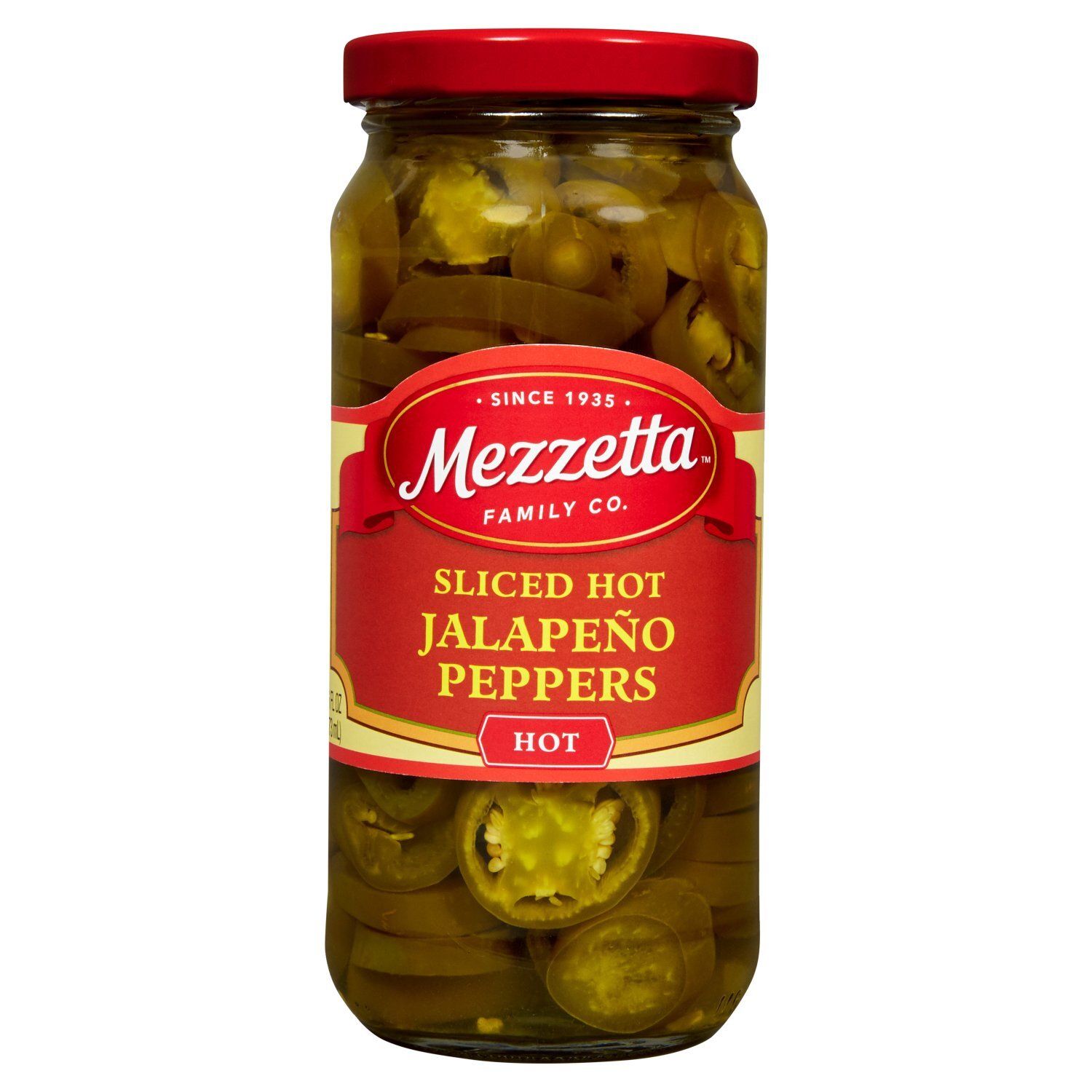 Mezzetta Sliced Hot Jalapeño Peppers, 16 fl oz