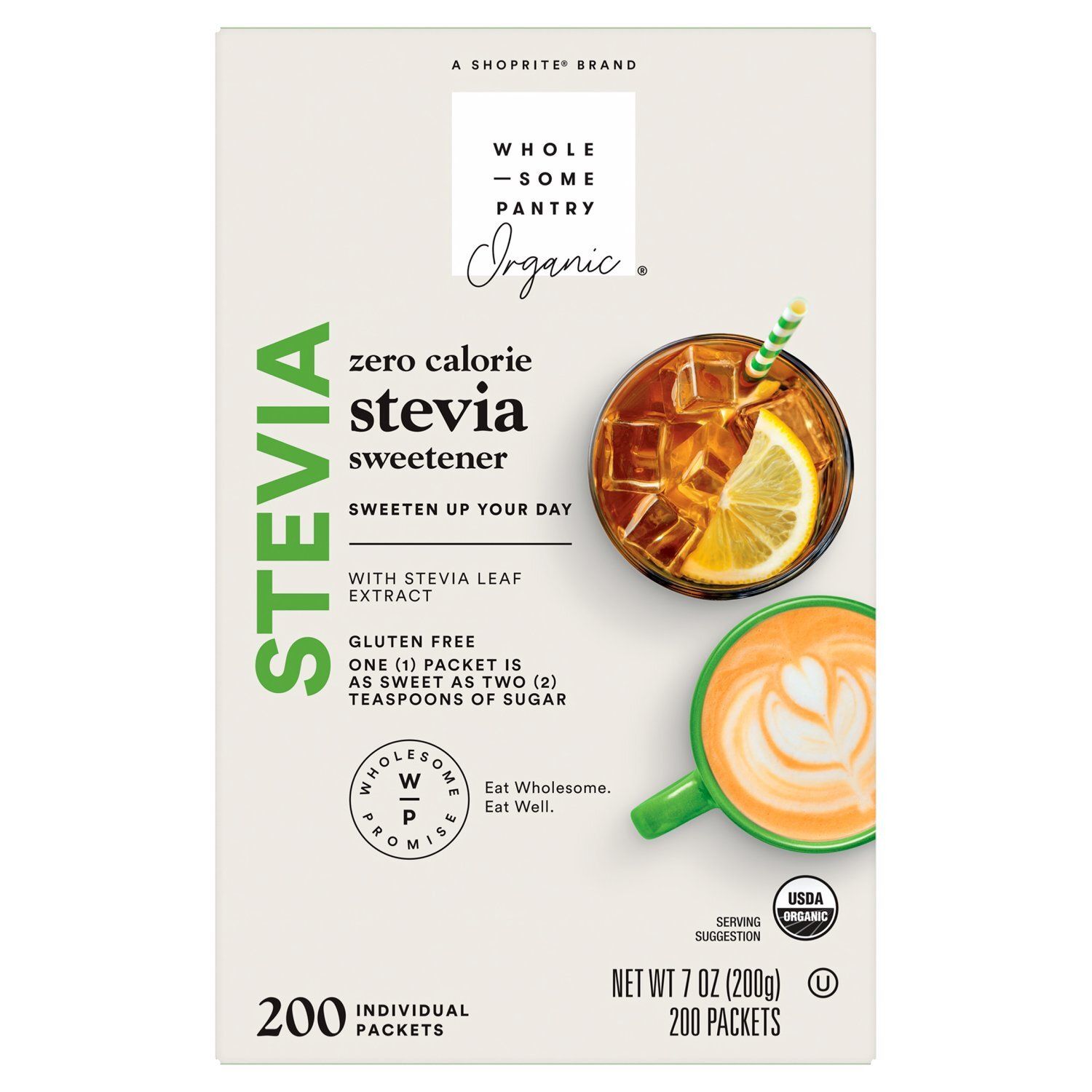 Wholesome Pantry Organic Zero Calorie Stevia Sweetener, 200 count, 7 oz