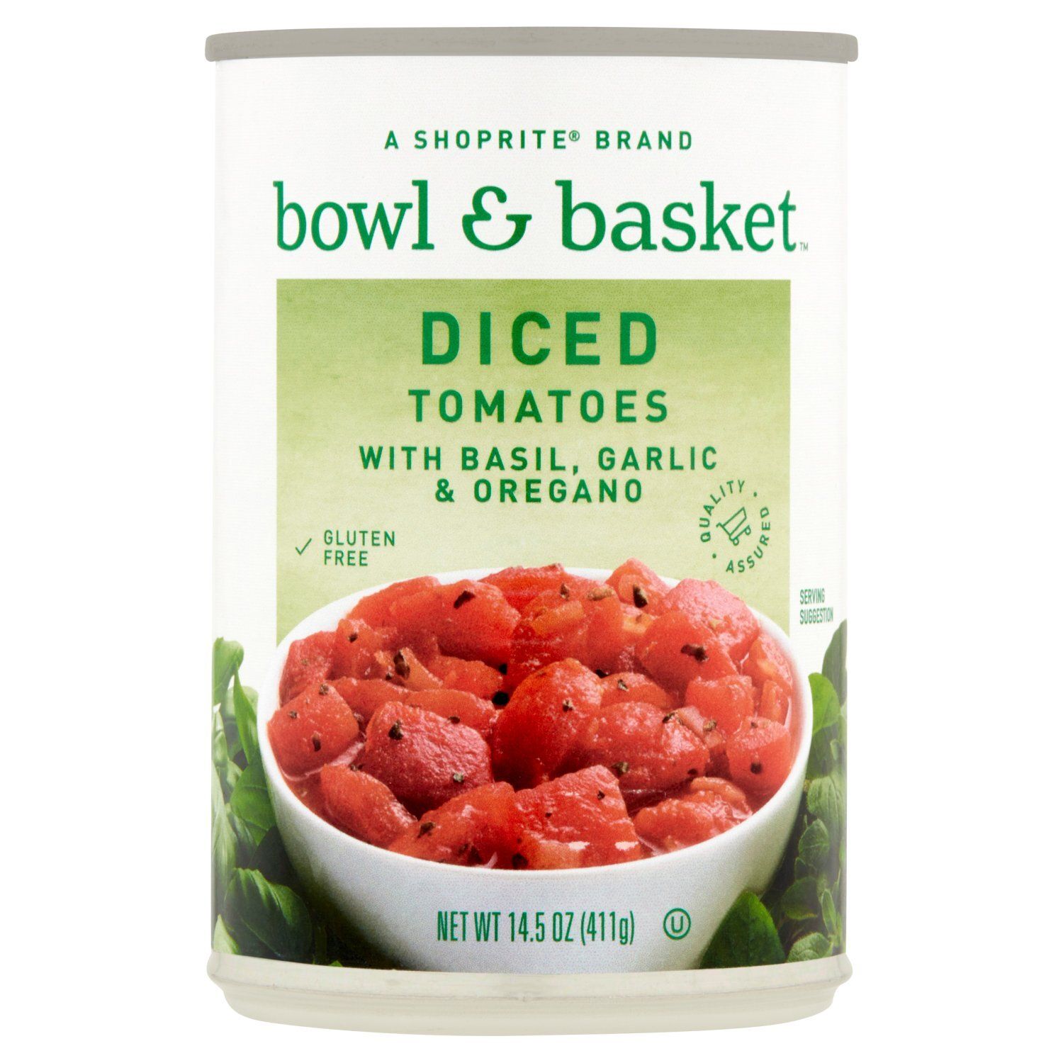 Bowl &amp; Basket Diced Tomatoes with Basil, Garlic &amp; Oregano, 14.5 oz