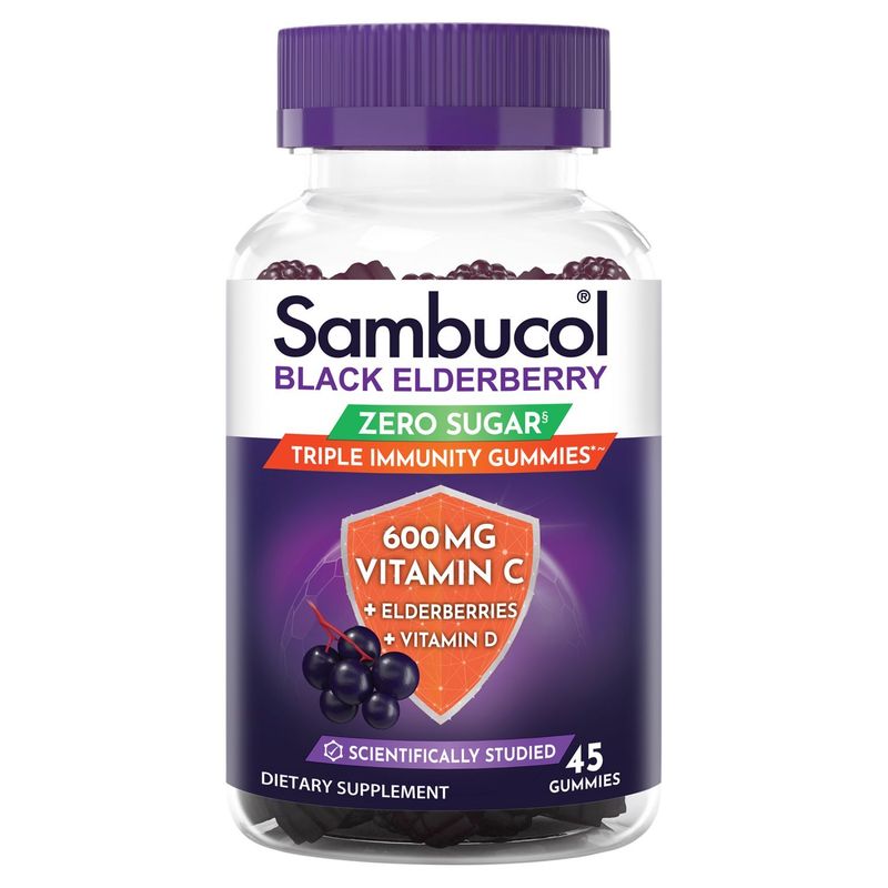 Sambucol Black Elderberry Zero Sugars Dietary Supplement, 45 count