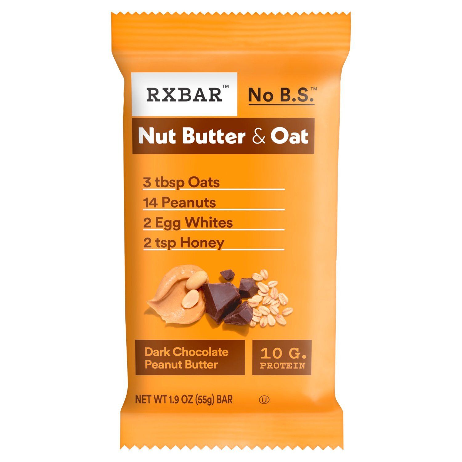 RXBAR Nut Butter and Oat Dark Chocolate Peanut Butter Protein Bars, 1.9 oz