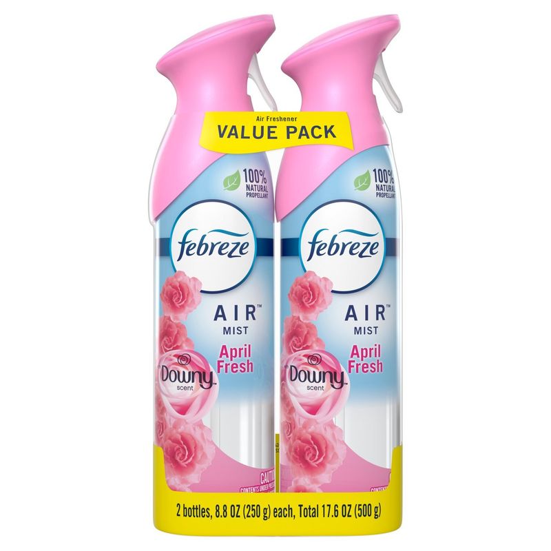 Febreze Air Mist April Fresh with Downy Scent Air Refresher Value Pack, 8.8 oz, 2 count