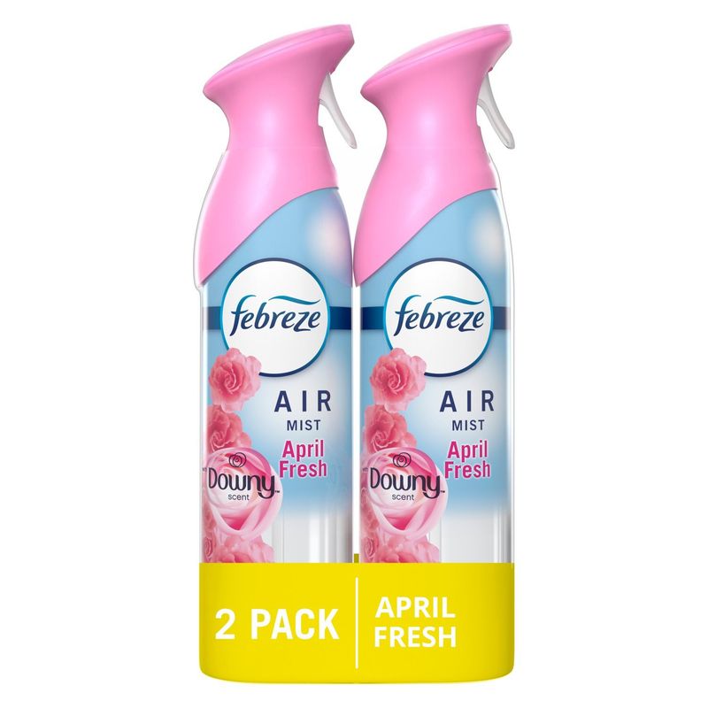 Febreze Air Mist April Fresh with Downy Scent Air Refresher Value Pack, 8.8 oz, 2 count