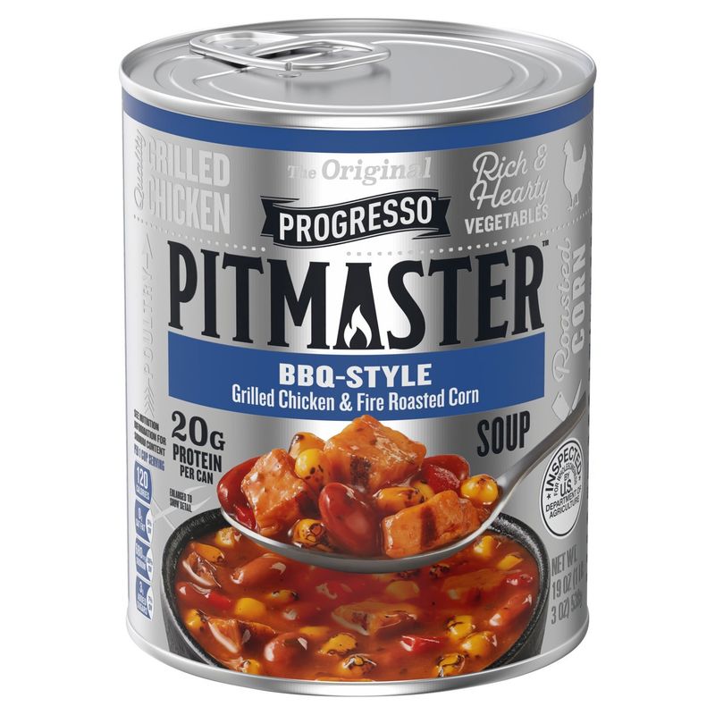 Progresso Pitmaster BBQ-Style Grilled Chicken &amp; Fire Roasted Corn Soup, 19 oz