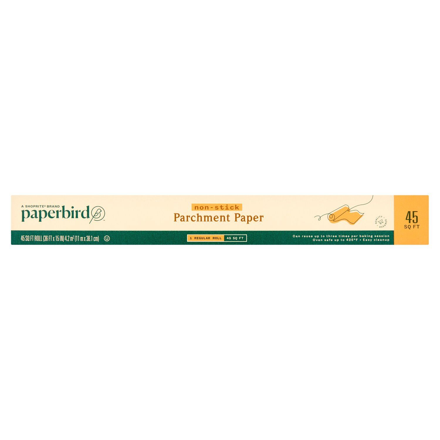 Paperbird Non - Stick Parchment Paper Roll 45 Sq Ft, 1 count