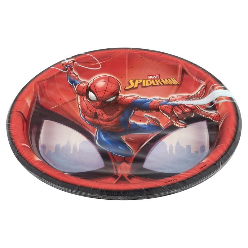 Unique Marvel Spider-Man Plates, 8 count