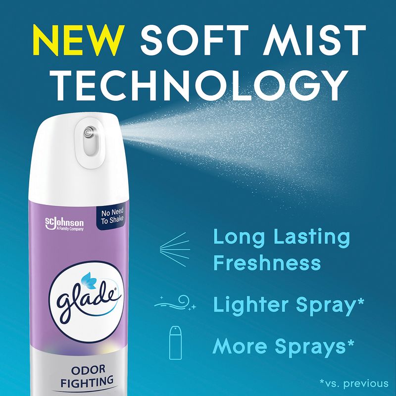 Glade Odor Fighting Soft Mist Air Freshener Room Spray, Lavender Vanilla, 8.0oz, 1pk