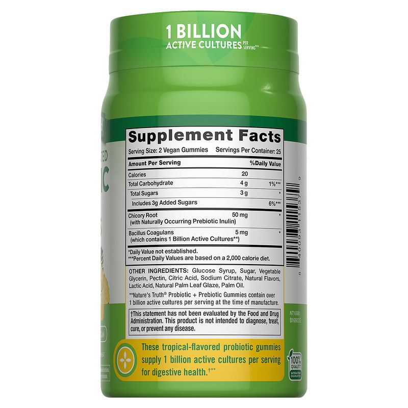 Nature's Truth Doctor Formulated Probiotic + Prebiotic Dietary Supplement, 50 count