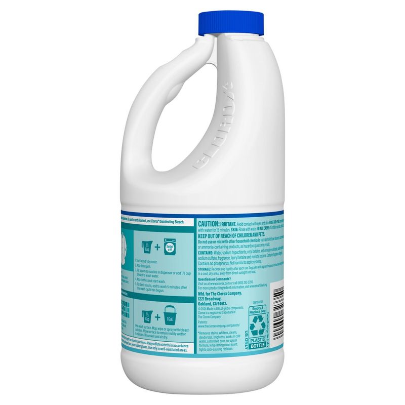 Clorox Clean Linen Scented No-Splash Bleach, 1.25 qt