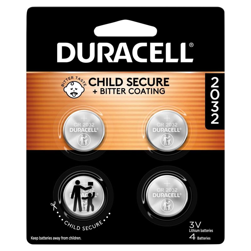 Duracell CR2032 3V Lithium Batteries, 4 count