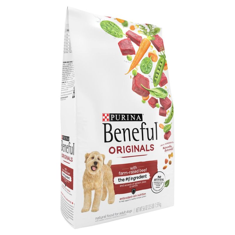 Purina Beneful Originals with Farm-Raised Beef Natural Food for Adult Dogs, 56 oz