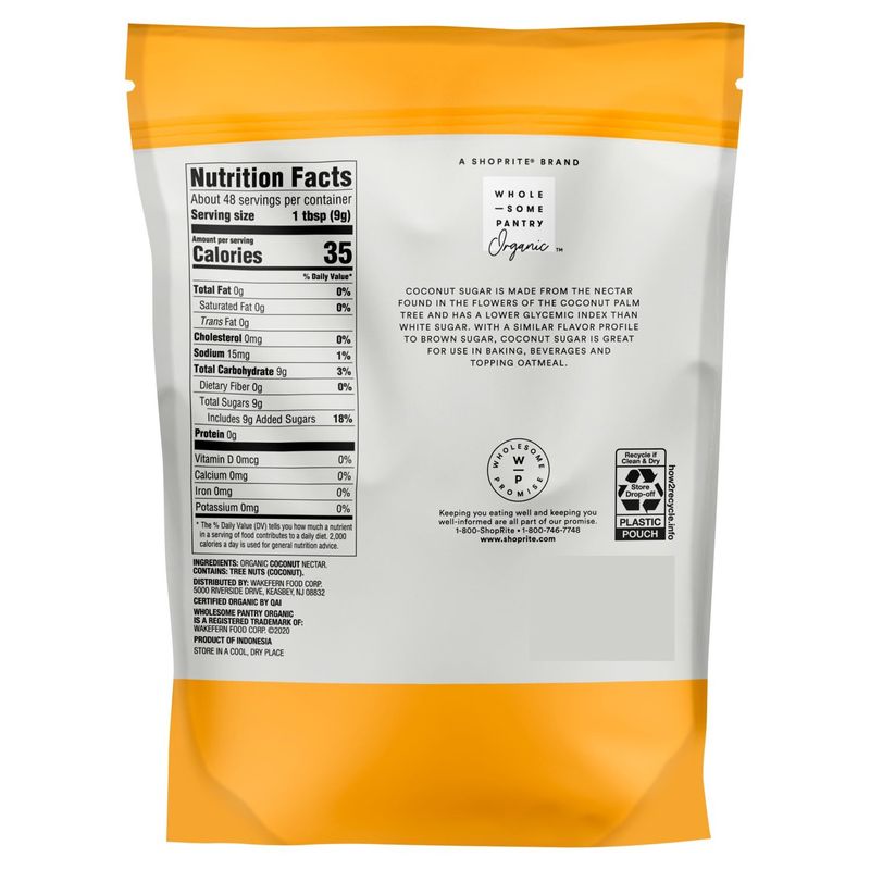 Wholesome Pantry Organic Unrefined Coconut Sugar, 1 lb