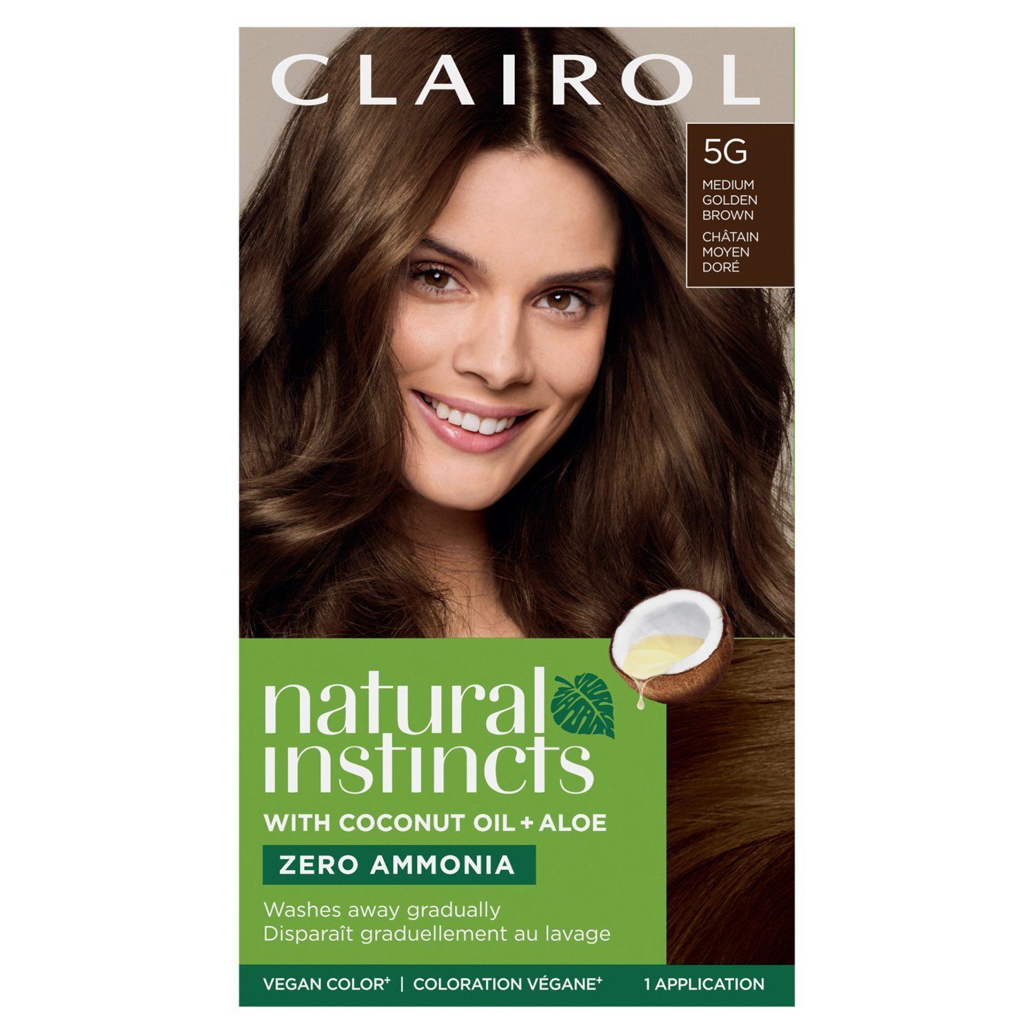 Clairol Natural Instincts 5G Medium Golden Brown Haircolor, 1 application