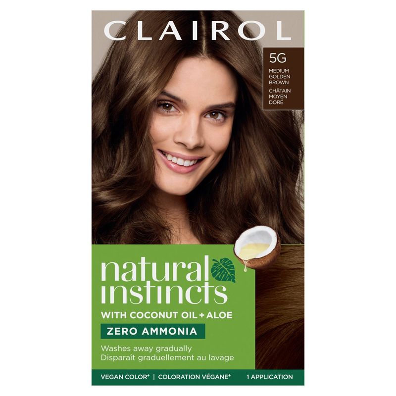 Clairol Natural Instincts 5G Medium Golden Brown Haircolor, 1 application
