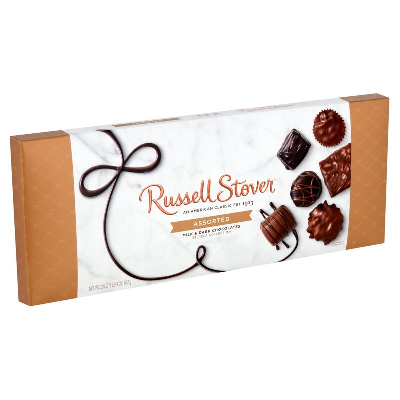 Russell Stover Assorted Milk &amp; Dark Chocolates Collection, 33 count, 20 oz
