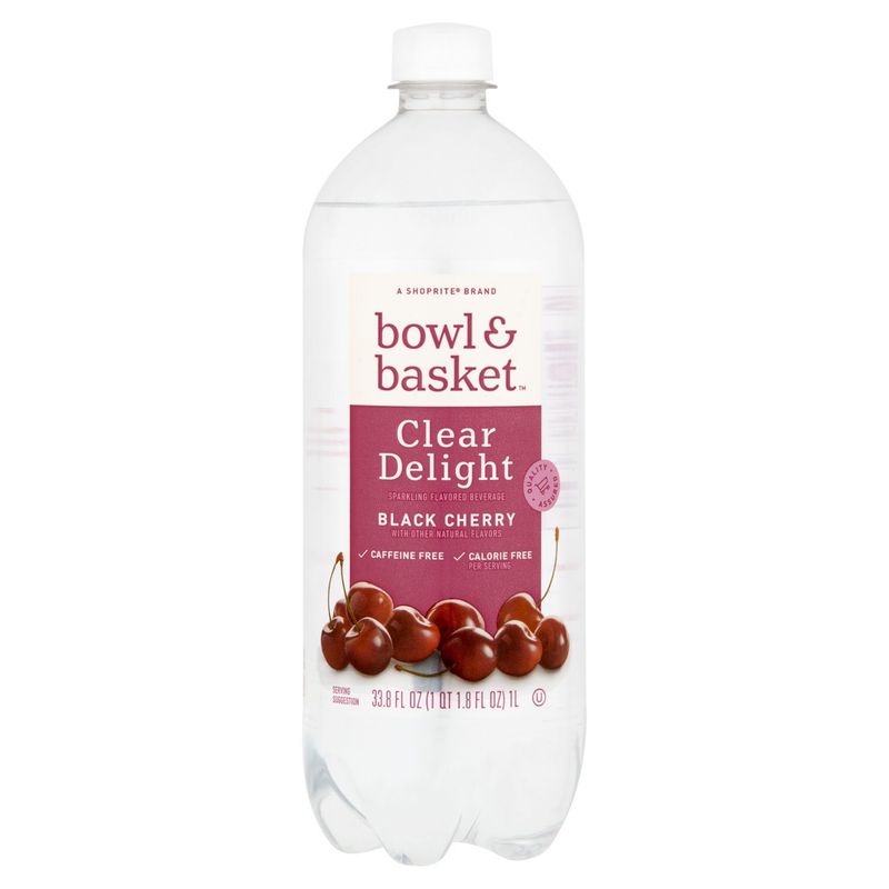 Bowl &amp; Basket Clear Delight Black Cherry Sparkling Flavored Beverage, 33.8 fl oz