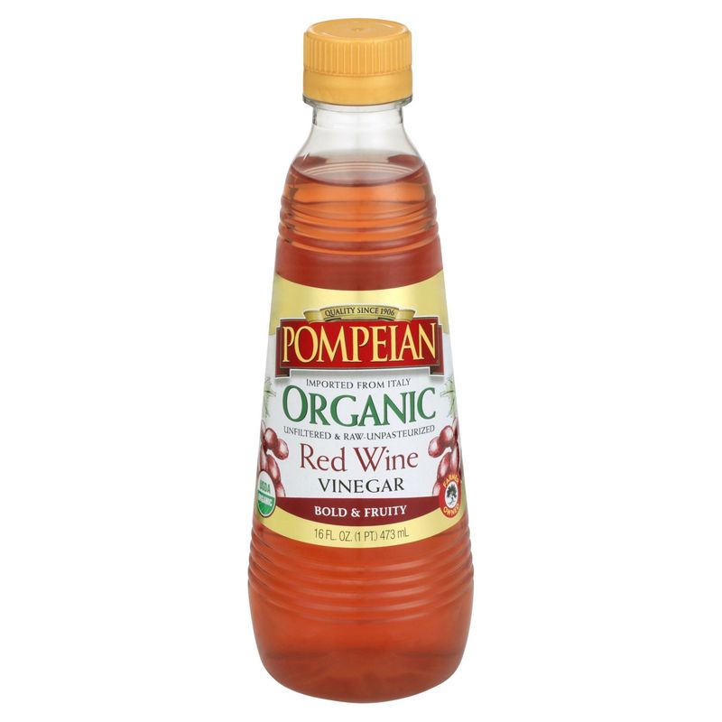 Pompeian Organic Red Wine Vinegar, 16 fl oz