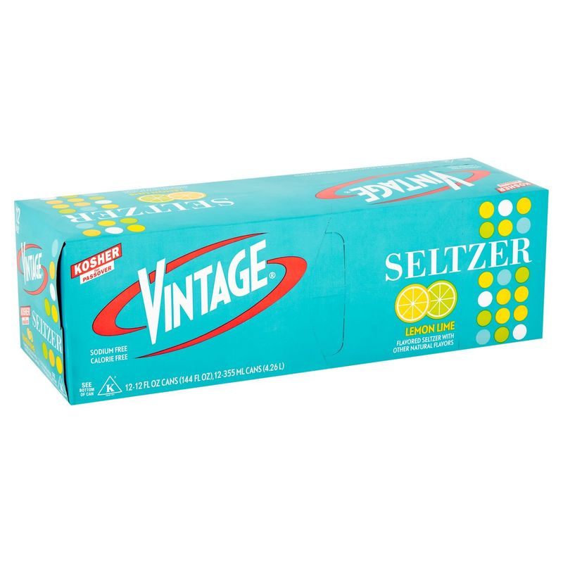 Vintage Lemon Lime Seltzer, 12 fl oz, 12 count