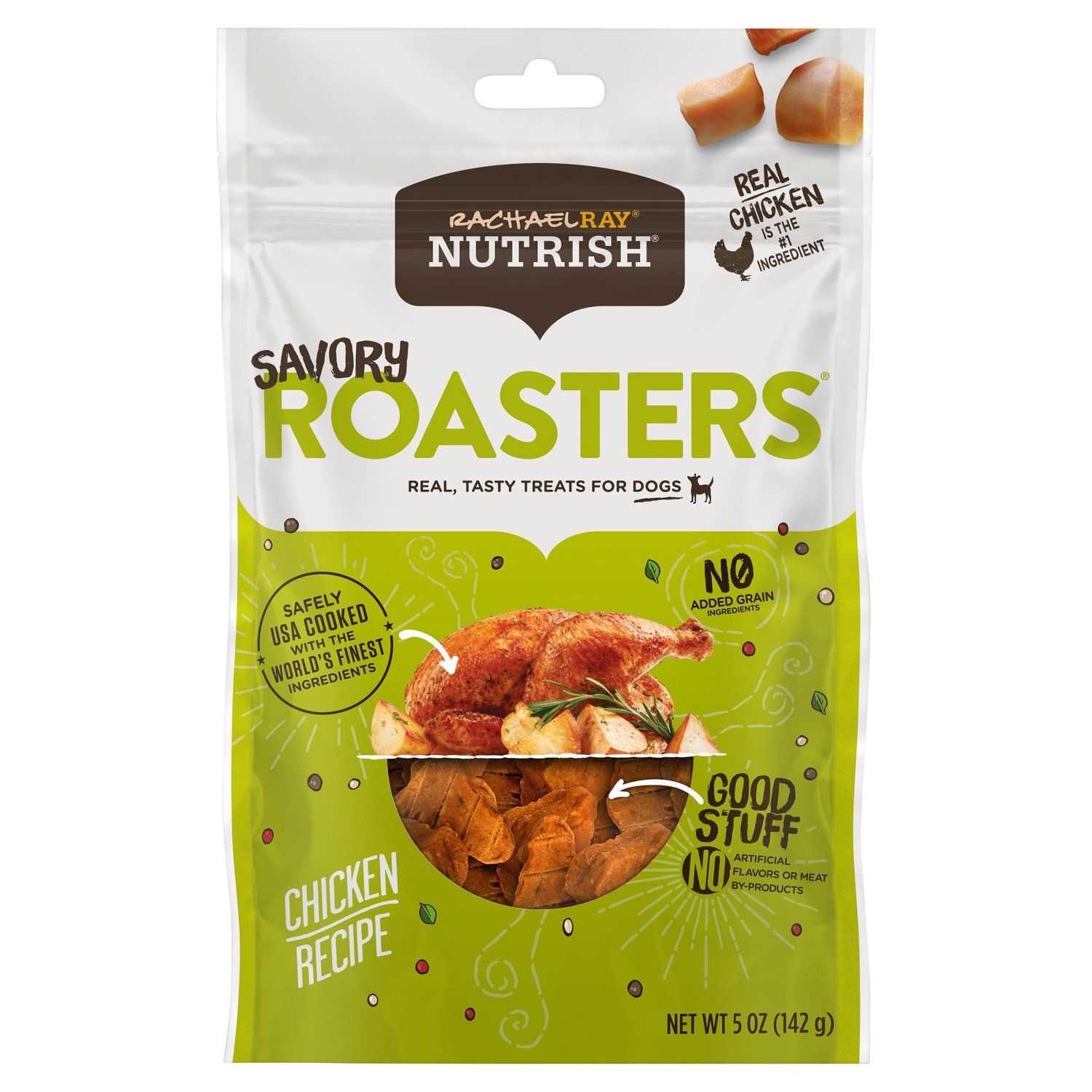 Rachael Ray Nutrish Savory Roasters Chicken Recipe Treats for Dogs, 5 oz