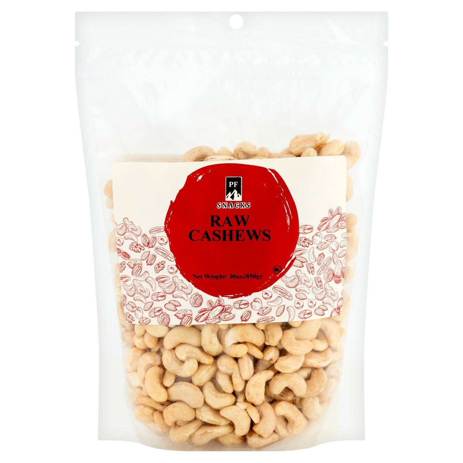 PF Snacks Raw Cashews, 30 oz