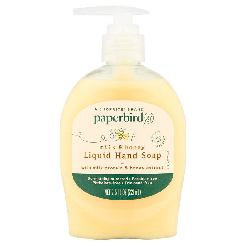 Paperbird Milk &amp; Honey Liquid Hand Soap, 7.5 fl oz