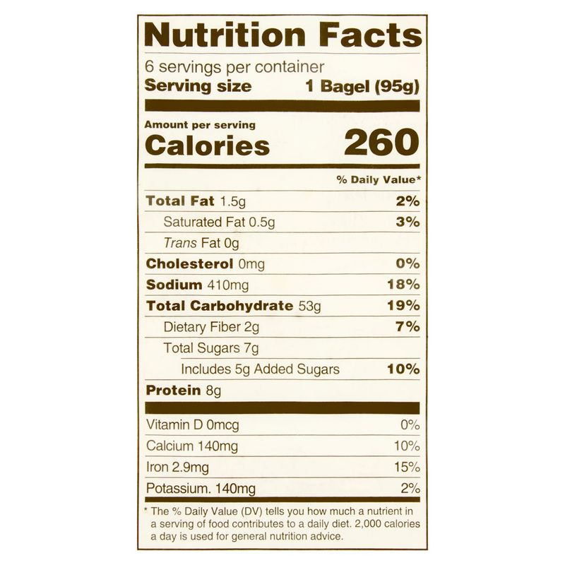 Toufayan Bakeries Hearth Baked Cinnamon Raisin Bagels, 6 count, 20 oz