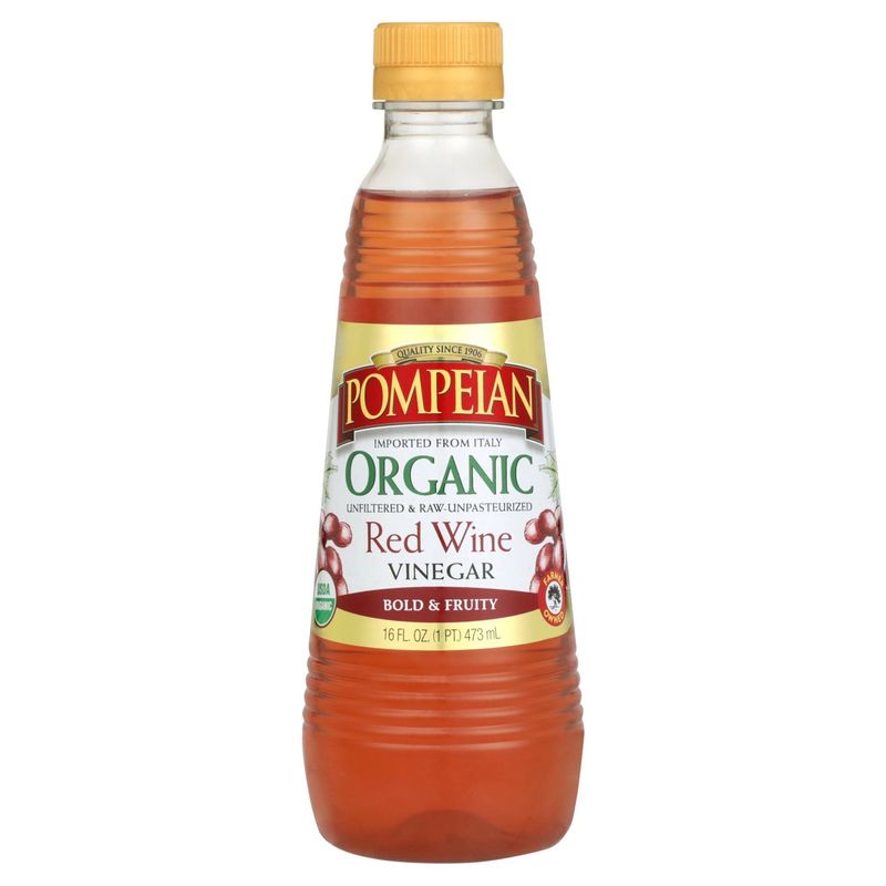 Pompeian Organic Red Wine Vinegar, 16 fl oz