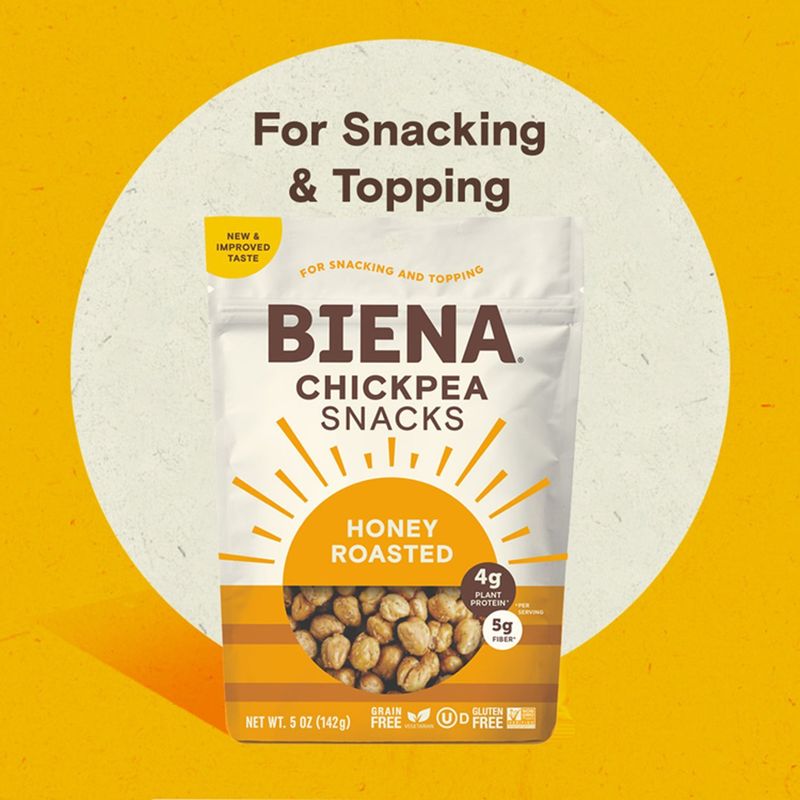 Biena Honey Roasted Chickpea Snacks, 5 oz