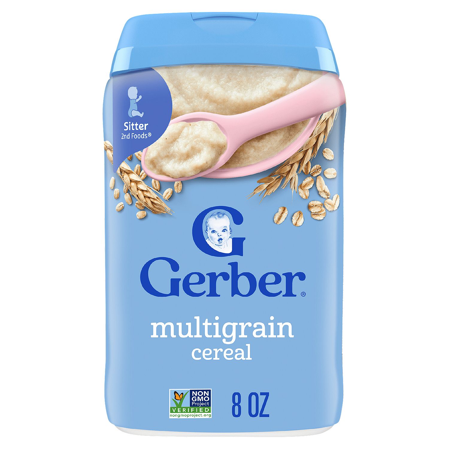 Gerber 2nd Foods Multigrain Cereal Baby Food, Sitter, 8 oz