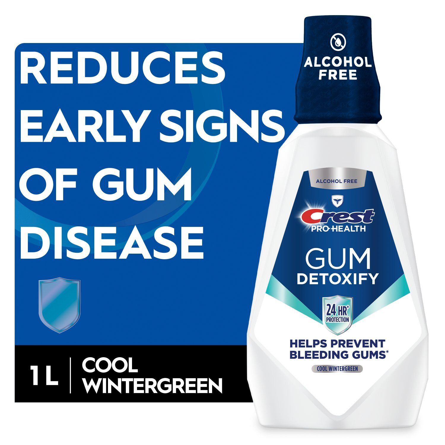 Crest Pro-Health Gum Detoxify Mouthwash/Mouth Rinse, Antigingivitis &amp; Antiplaque, Neutralizes Plaqu