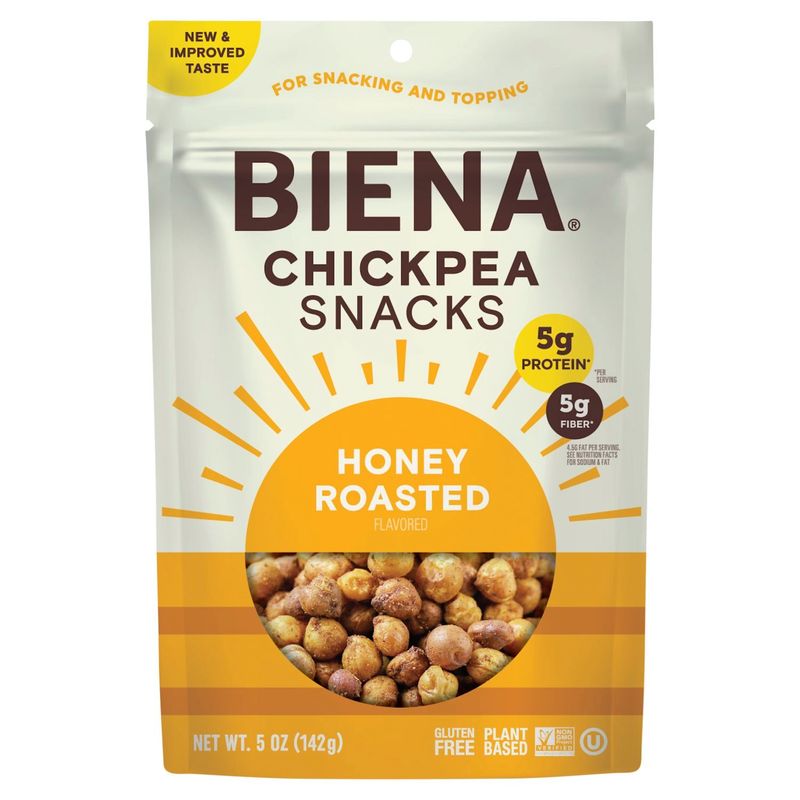 Biena Honey Roasted Chickpea Snacks, 5 oz