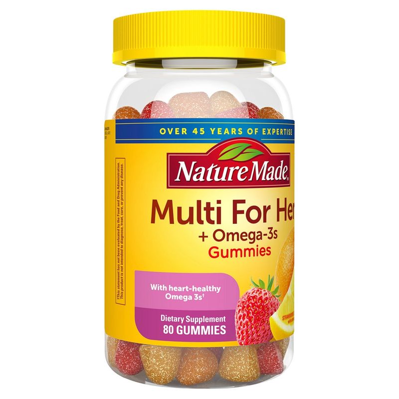 Nature Made Women's Multivitamin + Omega-3 Gummies, 80 Count
