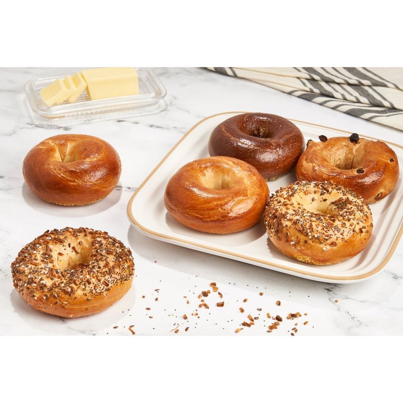 Fresh Baked Bagels, Assorted Varieties, 6 pack - Specify Flavors in Cart Notes