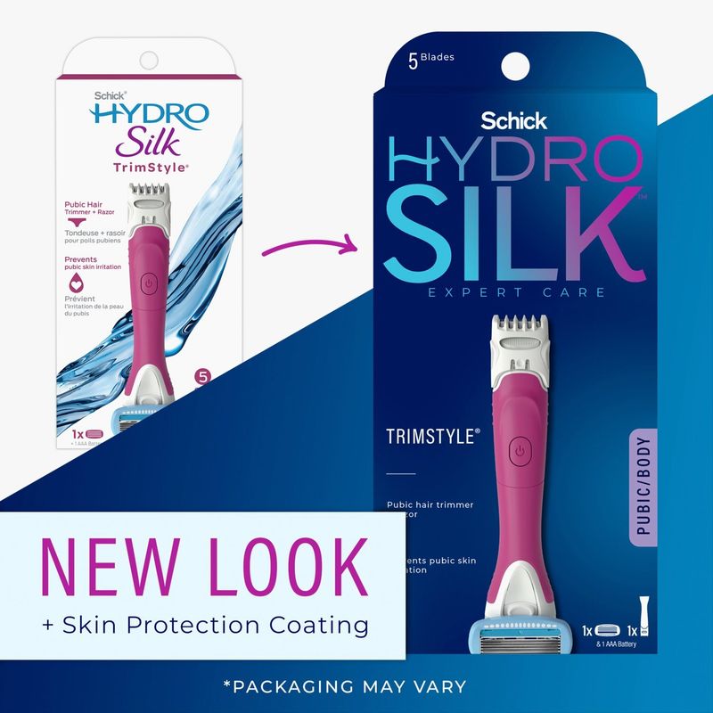 Schick Hydro Silk TrimStyle Pubic Hair Trimmer + Razor