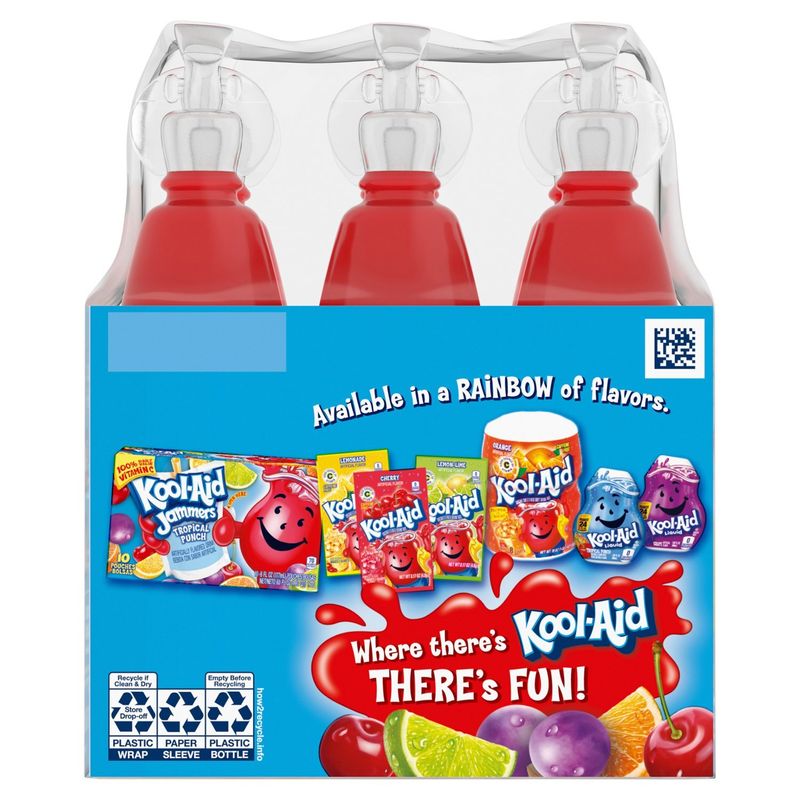 Kool-Aid Bursts Tropical Punch Soft Drink, 6.75 fl oz, 6 count