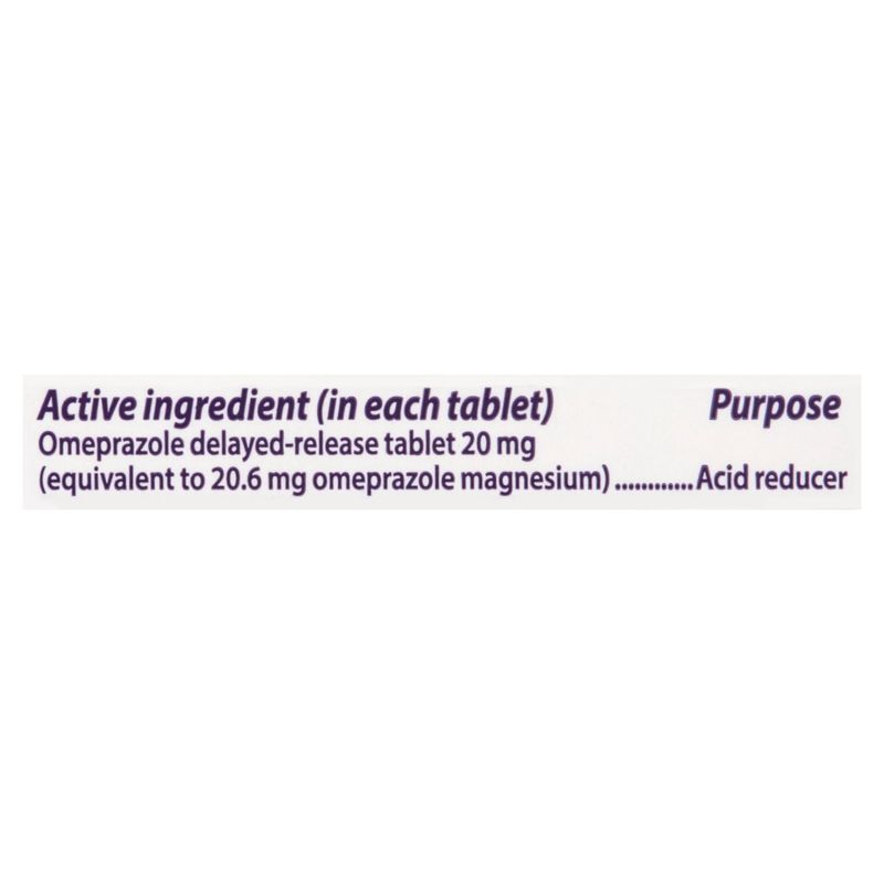 Prilosec OTC Omeprazole Delayed-Release Acid Reducer Wildberry Coated Tablet, 20 mg, 42 count