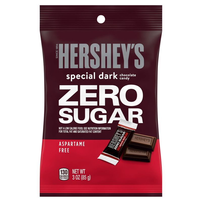 Hershey's Zero Sugar Special Dark Chocolate Candy, 3 oz