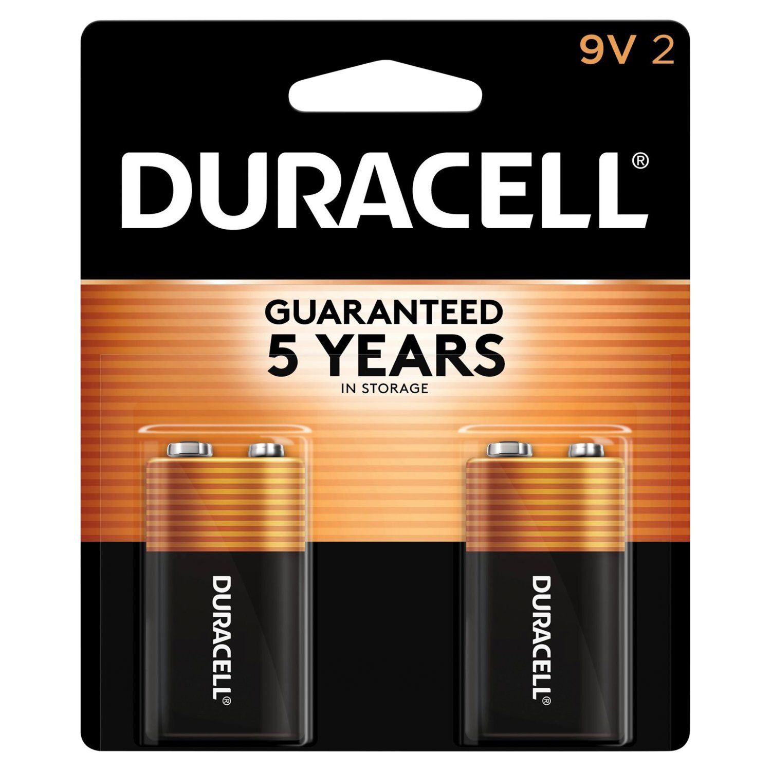 Duracell 9V Alkaline Batteries, 2 count